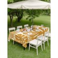 thumbnail image 5 of 60x102 Inch Outdoor Tablecloth with Umbrella Hole Zipper Rectangle Mustard Monstera Rectangular Tablecloths Waterproof Palm Tree Leaf Boho Botanical Tropical Patio Table Cloth Cover for Picnic, 5 of 8