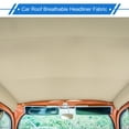 thumbnail image 2 of Unique Bargains Breathable Mesh Headliner Fabric Interior Trim DIY Roof Repair Replacement for Car Truck RV SUV Automotive Breathable Mesh Fabric Beige 64" L x 60" W, 2 of 7