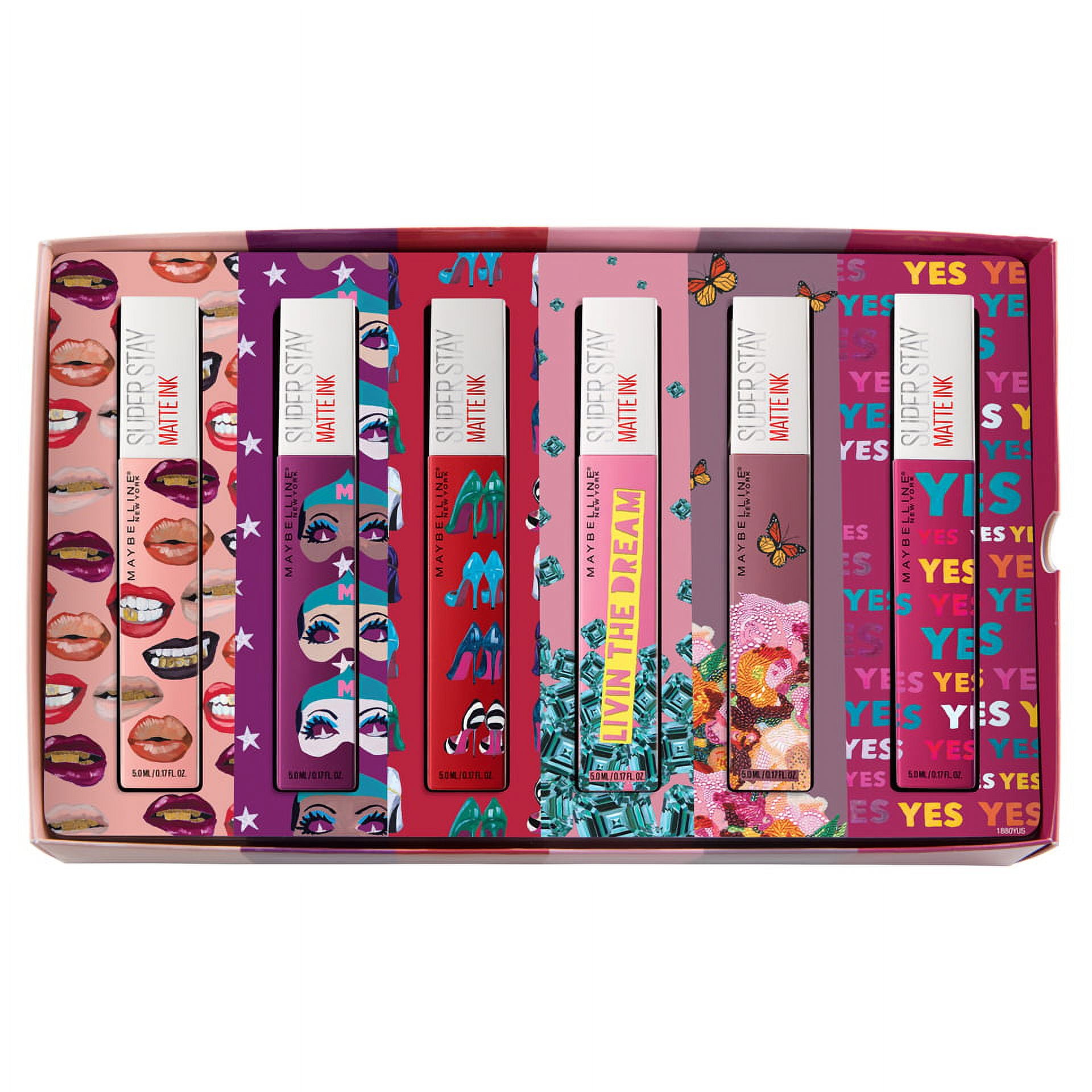 Maybelline SuperStay Matte Ink Liquid Lipstick X Ashley Longshore Kit, Range of 6 Shades