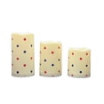 thumbnail image 2 of Linnome Independence Day Colorful Star Electronic Candle Light Set 3 Pieces Flameless LED Remote Control Candles Multicolor As Shown, 2 of 8