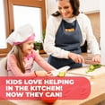 thumbnail image 3 of Juego de 3 cuchillos para niños - Juego de cuchillos para niños pequeños para cocinar de verdad - Cuchillo Montessori para cuchillo de nailon sin BPA para niños - Bordes dentados, 3 of 5