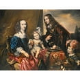 thumbnail image 3 of Jürgen Ovens 24x19 Black Modern Framed Museum Art Print Titled - An Elegant Family Portrait, Traditionally Identified as Colonel John Hutchinson (1616-1664) and His Family (1659), 3 of 5