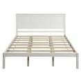 thumbnail image 3 of SESSLIFE Queen Platform Bed Frame with Headboard, Wood Slat Support, Mattress Foundation, No Box Spring Needed, Easy Assembly, White, 3 of 8