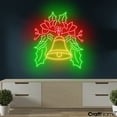 thumbnail image 3 of Craftnamesign Jingle Bell Neon Sign, Christmas Bell Sign Wall Art, Jingle Bell Christmas LED Light, 3 of 5