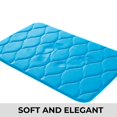 thumbnail image 2 of Oval Shaped Design Embossed Solid Color Memory Foam Soft Bathroom Rug Non-Slip PVC Backing, 2 of 6