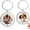 Round - Silver, variant on Personalized Custom Keychain with Picture - Turnable Double Sided Colorful Photo Key chains Memorial Gifts for Family Lover