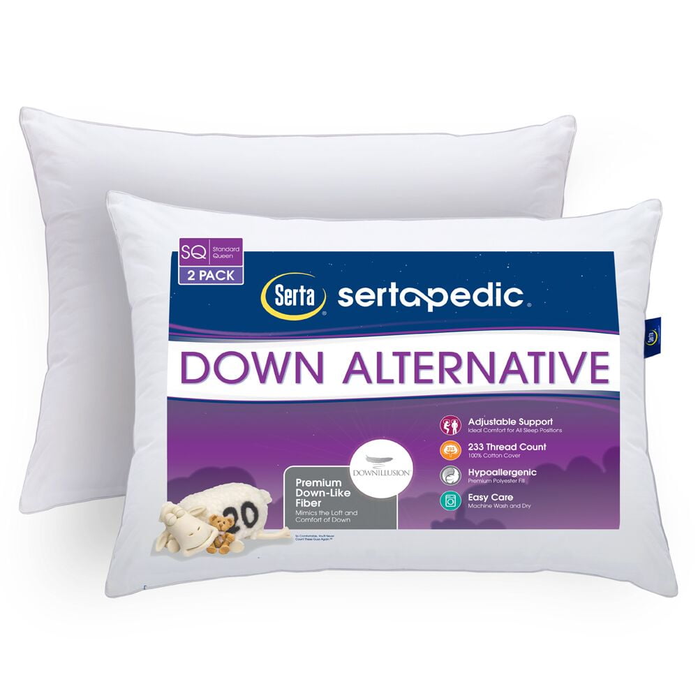 Sertapedic Egyptian Down Alternative Pillows, Set of 2