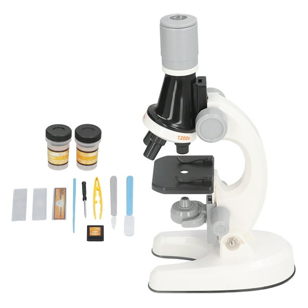 Kit De Microscopio Para Niños, Microscopio LED 1200X Con Diapositivas ...