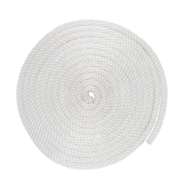 Solid Braid Nylon Rope - 5/16 Inch x 50 Feet - White