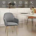 thumbnail image 3 of 4Pcs Dining Chair Cover High Elasticity Curved Back Chair Cover Removable Dining Room Seat Slipcover Minimalist Armchair Slipcover for Home Living Room Kitchen, 3 of 10