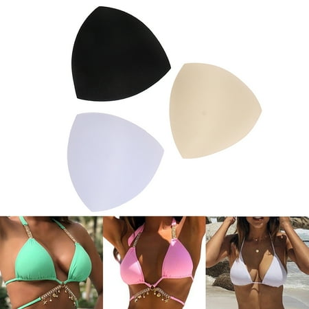

Ostrifin 1Pair Triangle Women Bikini Chest Pad Inserts Sponge Foam Bra Pads Chest Cup Breast