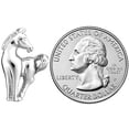 thumbnail image 3 of Rhodium Plated 925 Sterling Silver Pony Slide Pendant, 3 of 5