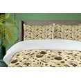 thumbnail image 3 of Ambesonne Polka Dots Duvet Cover Sets, Brown Coffee Cups, 2-King, Cream and Brown, 3 of 6