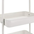 thumbnail image 3 of 3-Tier Rolling Utility or Kitchen Cart - White, 3 of 5