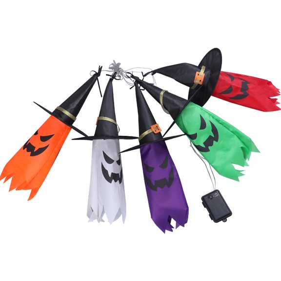 Halloween Decoration Ghost Festival Party LED Outdoor Waterproof Light String Wizard Hat Ghost Ice Light