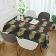 thumbnail image 2 of Yayeee Tablecloths 54" x 54" Rectangle Wrinkle Resistant Party Table Cover, Green Tartan Pattern, 2 of 8