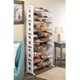 thumbnail image 4 of Whitmor 50 Pair Shoe Tower - 10-Tier - Shoe Rack - White, 4 of 10
