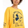 thumbnail image 3 of Mad Engine Disney Juniors' Mickey Mouse Graphic Sweatshirt Gold Size Large, 3 of 3