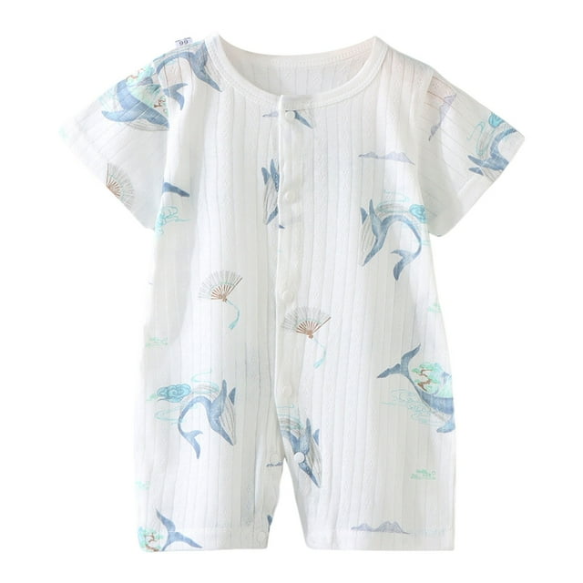 Akiihool Baby Onesies Unisex Baby Bodysuit, Organic Cotton Short Sleeve Clothes, Ultra Soft Newborn Essentials for Boys & Girls (Light Blue,6-12 Months)