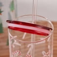 thumbnail image 2 of Candy Can Sipper Glass with Lid 20 OZ Holiday Time, 2 of 6