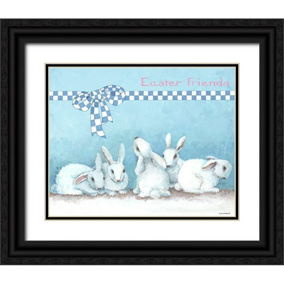 Phillips, Anita 18x15 Black Ornate Wood Framed with Double Matting Museum Art Print Titled - Bunny Gift II
