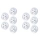 thumbnail image 1 of Paquete de 10 luces LED inalámbricas a batería con pulsador para la noche, luces adhesivas de seguridad para armarios, pasillos y gabinetes, color plateado, 1 of 5