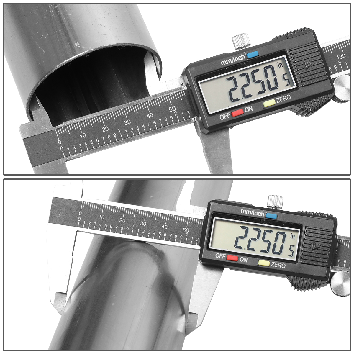 DNA Motoring ZTL-225RAW Universal 16-Piecese 2.25"OD Steel DIY Custom Exhaust Pipe Kit Straight & 45 / 90 / 180 Degree U-Bands