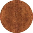thumbnail image 1 of Ahgly Company Indoor Round Oriental Orange Industrial Area Rugs, 4' Round, 1 of 4