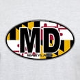 thumbnail image 3 of CafePress - Maryland MD Oval (W/Flag) Light T Shirt - Men's Classic Graphic T-Shirt, 3 of 4