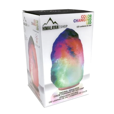 Himalayan Shop LED Color Changing Salt Lamp with USB Cord, White
