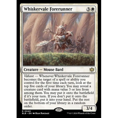 MtG Bloomburrow Rare Whiskervale Forerunner #40