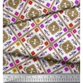 thumbnail image 3 of Soimoi Polyester Crepe Fabric Aztec Geometric Decor Fabric Printed Yard 42 Inch Wide, 3 of 3