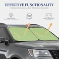 thumbnail image 2 of Lsque Green Gingham 2 PCS Windshield Sun Shade | CarFoldable Window Covers | Car Accessories Reflect UV for Universal Cars SUV Truck | Small, 2 of 7