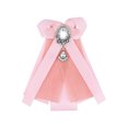 thumbnail image 1 of INSPIRE CHIC Broche de lazo para mujer con strass y perlas, accesorios de corbata de cinta, lazo rosa, talla única, 1 of 4