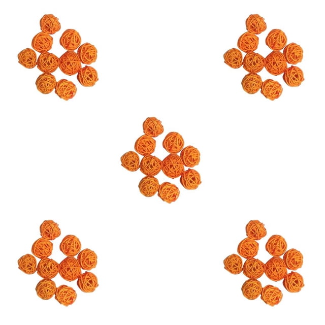 Matsuzay 10pcs 3cm Wicker Rattan Balls Xmas Party Crafts Wedding Decorative Type2
