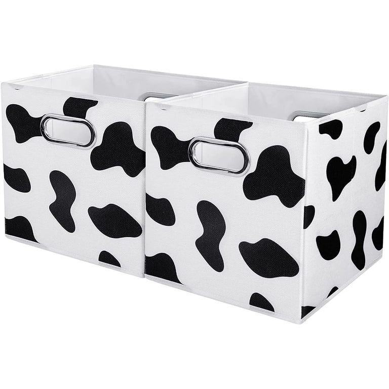 Fabric Print Storage Bins with Handles