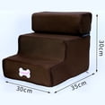 thumbnail image 7 of Walbest 13.78" x11.81"x11.81" Detachable Pet Steps 3 Tiers, Non-Slip Dog Stairs, Dog Ramp for Sofa, Soft Mesh Sponge Dog Ladder, Removable Climbing Pet Ladder, Best for Dogs Injured, Older Cats, 7 of 7