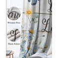 thumbnail image 3 of Daisy Butterfly Blackout Curtains for Bedroom Living Room Darkening Curtains 54 Inch Long Farm Flower Summer Spring Wood Grain Short Curtain for Small Window Treatment Grommet Drapes 42"x54"x2, 3 of 9
