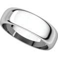 thumbnail image 5 of Platinum 6mm Half Round Band - Size 9, 5 of 9
