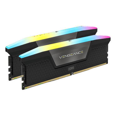 Corsair Vengeance RGB 32GB (2x16GB) DDR5 DRAM 6400MHz C36 Memory Kit, Black