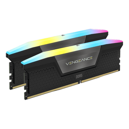 Corsair Vengeance RGB 32GB (2x16GB) DDR5 DRAM 6400MHz C36 Memory Kit, Black