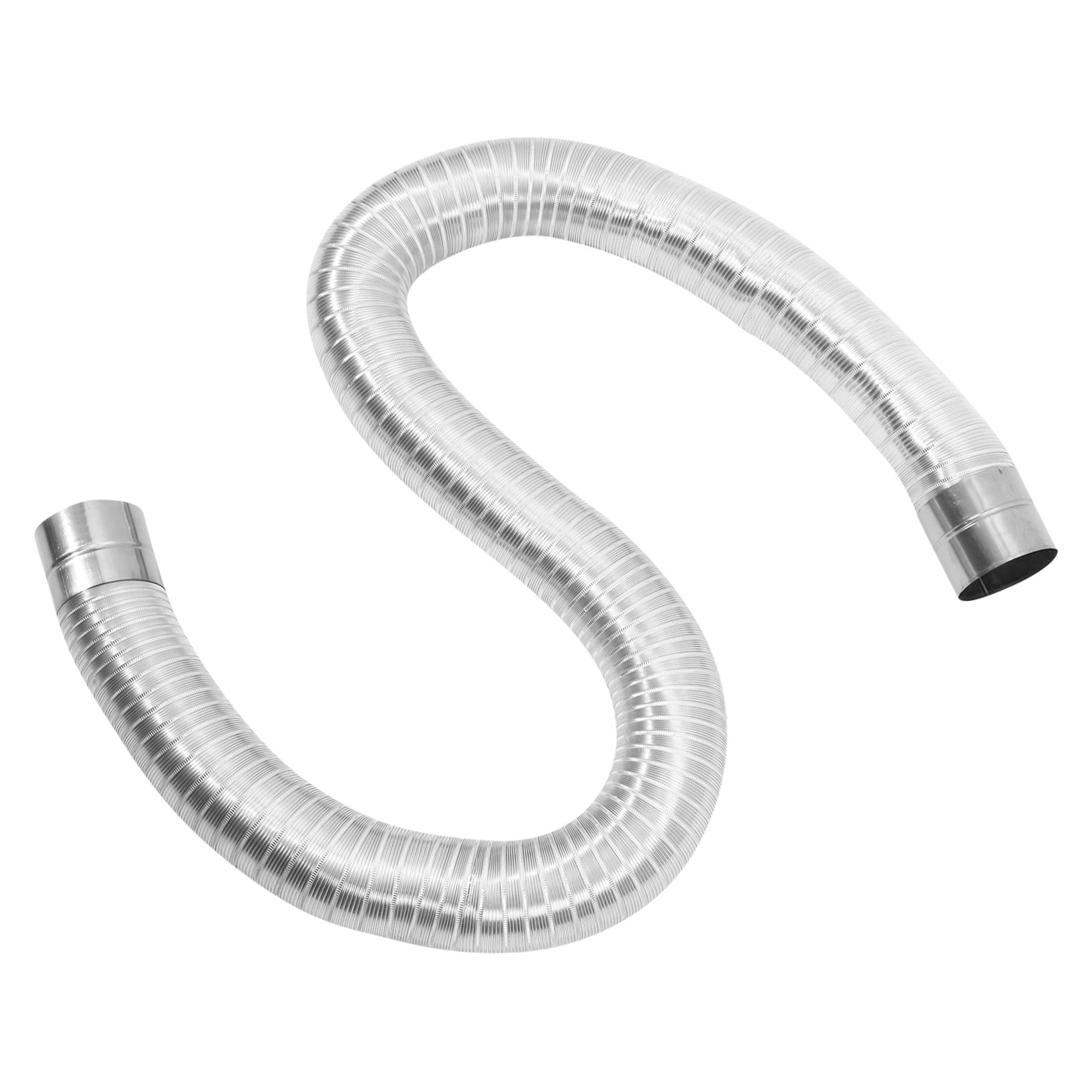 Supvox Flexible Aluminum Dryer Vent Hose Telescopic Plated Silver Duct for Home Ventilation