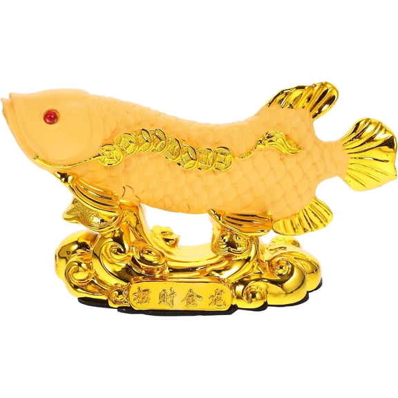 ABCISI Feng Shui Wealth Arowana Fish Lucky Fish Statue Figurine Decoration