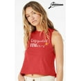 thumbnail image 2 of Solin Designated Dinker Women's Pickleball Racerback Crop Tee, Fun Gift, Heather Red, X-Large, 2 of 2