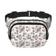 thumbnail image 1 of Fotbe Rose Flowers Cangurera Cuadrada con Estampado de Doble Capa, Bolsa de Cintura Ajustable Mini para Hombres y Mujeres, 1 of 9