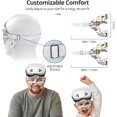 thumbnail image 3 of VR - Funda para máscara de ojos transpirable, diseño de bandas de sudor de tamaño ajustable, acolchado HMD para uso en entrenamientos de realidad virtual, con auriculares de realidad, 3 of 4