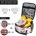 thumbnail image 4 of Insulated Lunch Box for & Women - Flamingo Lunch Bag for Work, Picnic, , Travel, Hiking, Beach or Fishing - Polyester Palm Floral, 4 of 8