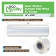 thumbnail image 3 of EcoQuality Clear Stretch Film Wrap 18" x 1500 Feet 80 Gauge , Commercial Industrial Stretch Pallet Stretch Wrap , Clear Cling Stretch Film, Durable, Moving, Warehousing, Heavy Duty Shrink Film (4), 3 of 7