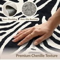 thumbnail image 6 of ODIKA Zebra Print Striped Inspired Geometric Bold Motif Centered Diagonal for Dining Room, Large Office, Lounge, Non-Slip Chair-Friendly, 6 of 7