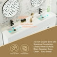 thumbnail image 3 of 72" Freestanding Double Sink Bathroom Vanity Set With Resin Top, Hand-Painted, EPA Certificate, 3 of 8